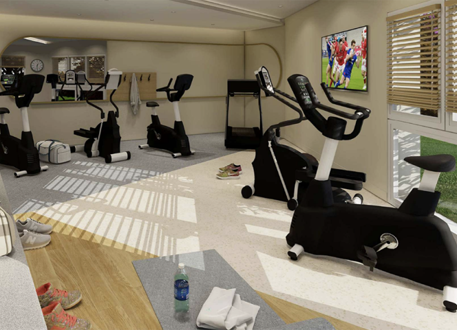 Salle de sport de la résidence Serenly Cenon
